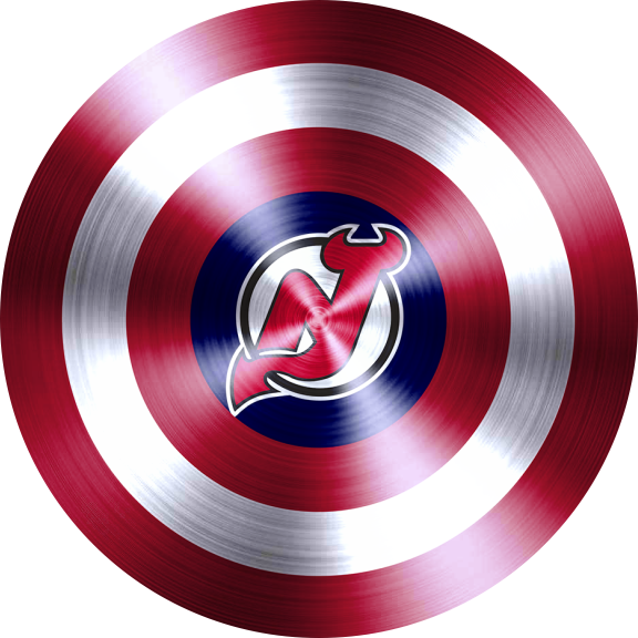 Captain American Shield With New Jersey Devils Logo vinyl decal